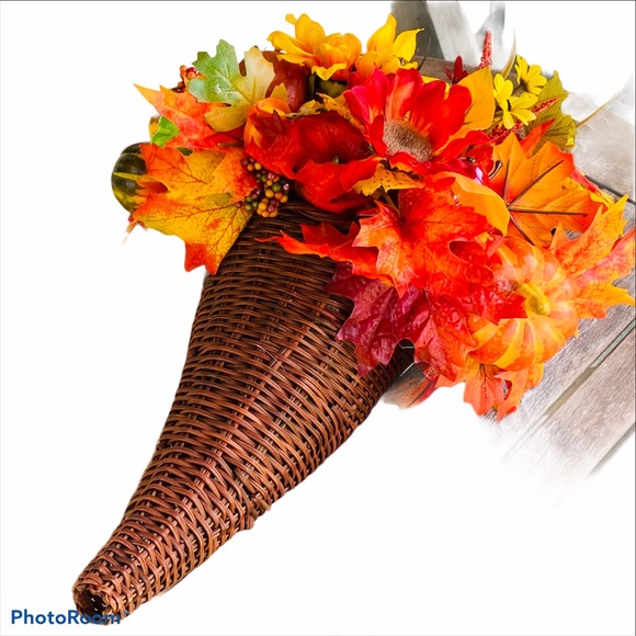 Fall Holiday Cornucopia Handmade tabletop or hang - Picture 2 of 6